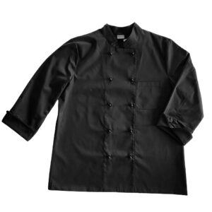 Tunică damă/bărbați, neagră cu pasp negru - Vighor